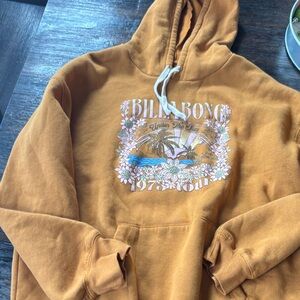 Billabong Golden Brown Hoodie with Floral Design